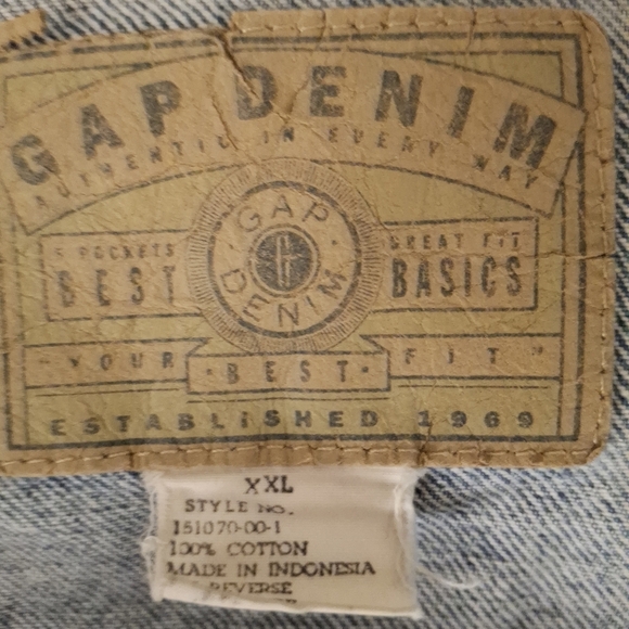 GAP Men's Vintage Stone Washed Denim Jacket - Picture 4 of 6